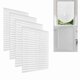 thumbnail image 1 of Paquete de 4 persianas enrollables opacas, sin necesidad de taladrar, temporales, inalámbricas, de tela plisada con filtro de luz para ventanas interiores, fáciles de cortar (blanco, 61 cm de ancho x, 1 of 8
