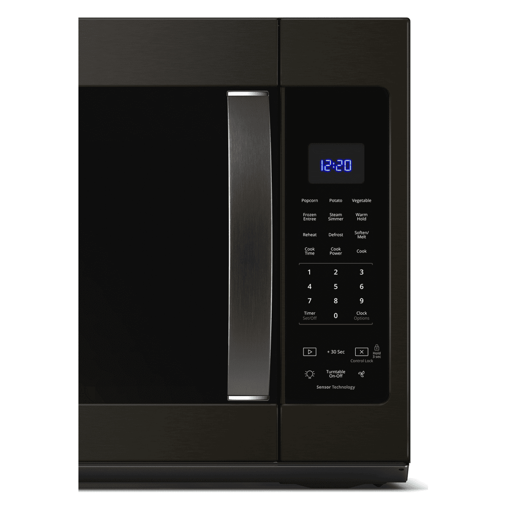 Whirlpool - 1.9 Cu. Ft. Over-the-Range Microwave with Sensor Cooking - Black stainless steel