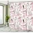 thumbnail image 5 of Ambesonne Eiffel Tower Shower Curtain, Paris Honeymoon, 69"Wx70"L, Pale Pink White, 5 of 5