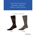 thumbnail image 2 of MeMoi Hot Stuff Sriracha Bamboo Blend Men's Crew Socks - Mens - Male, 10-13, Black, 2 of 10