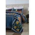 thumbnail image 6 of NEWLAKE 3-Piece Floral Cotton Patchwork Quilt Set Decor Quilt Set with Pillow Shams (King, Blue), 6 of 8