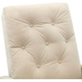 thumbnail image 7 of Tan Modern Tufted Accent Rocking Chair, Upholstered Nursery Glider Rocker with High Backrest for Baby and Kids, 7 of 7