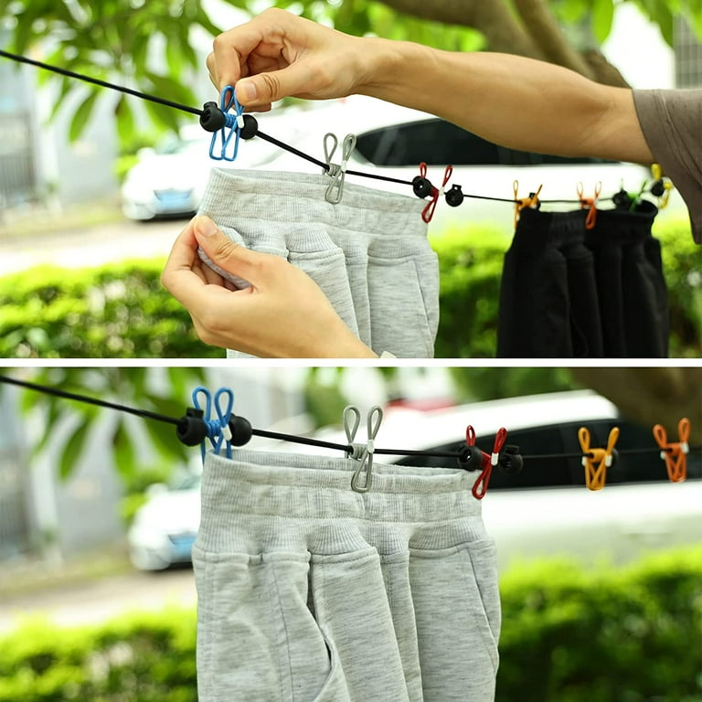 Retractable Portable Clothesline for TravelClothing line with 12