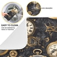 thumbnail image 2 of Gold Pocket Watches Dish Drying Mat Dish Drainer Rack Mats Water Absorbent Non-Slip Easy Clean Heat Resistant for Kitchen Counter, 2 of 8