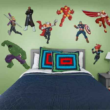 Fathead Avengers Assemble Illustrated Collection X Large Officially Licensed Marvel Removable Wall Decals