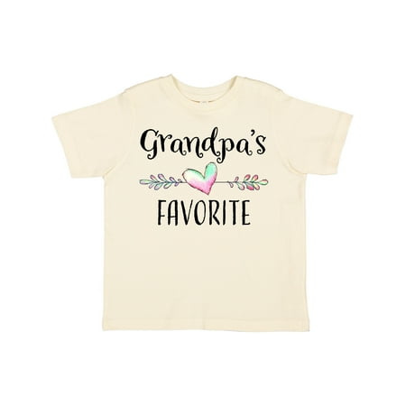 

Inktastic Grandpas Favorite- Heart Grandchild Gift Toddler Boy or Toddler Girl T-Shirt