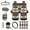 American Tribal Southwest Brown, variant on Renewold American Tribal Southwest Brown 15 PCS Car Seat Covers Set for Men Women, with Steering Wheel Cover Seat Belt Pads Trash Bin Sunglass Pocket Rear View Mirror Protector Coasters Key Chain