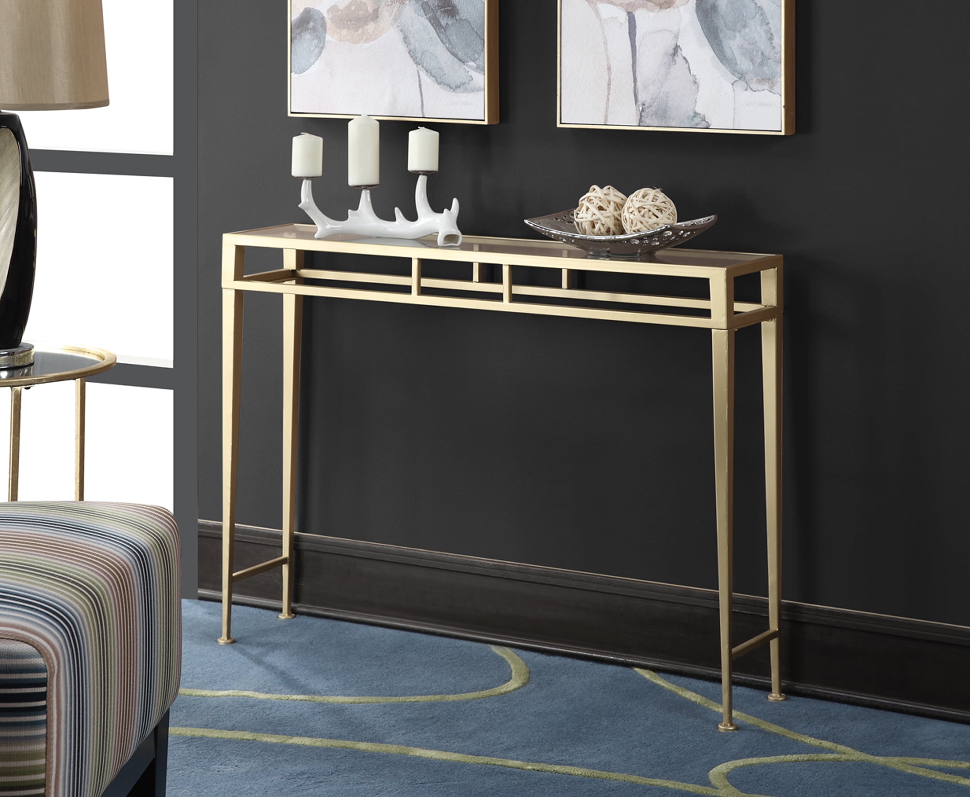 gold coast julia hall console table