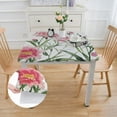 thumbnail image 2 of Wuche Tablecloths Square Table Cover Carnation Pink Flower Mother's Love white, 2 of 7
