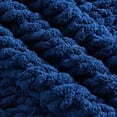 thumbnail image 6 of Carriediosa Chunky Knit Throw Blanket Handmade Soft Throws for Couch Sofa Bed, 50" x 60" Navy Blue, 6 of 7