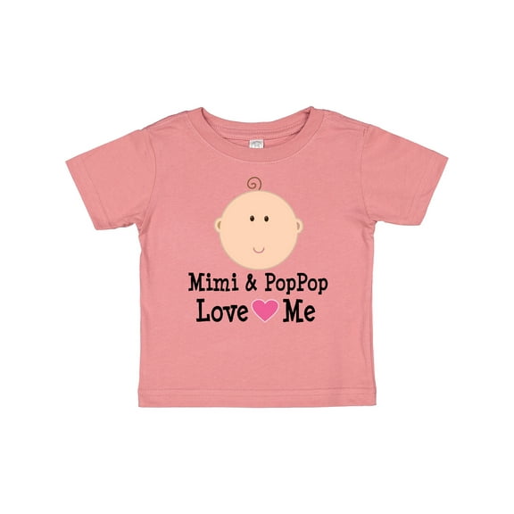 Inktastic Mimi and Poppop Love Me Grandchild Boys or Girls Baby T-Shirt