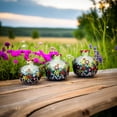 thumbnail image 3 of Handmade Turkish Ceramic Pomegranate Vase Set - 3-Piece Colorful Decorative Accents for Home, Tabletop, Shelf, or Gift Vases, 3 of 4