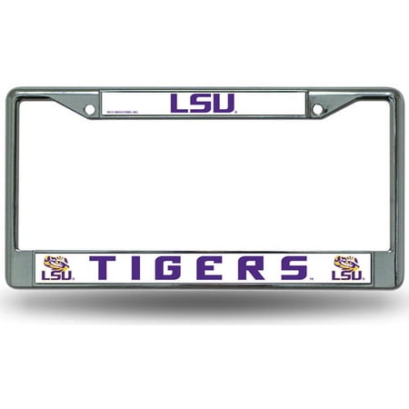 Chrome License Plate Frame - Lsu Fighting Tigers