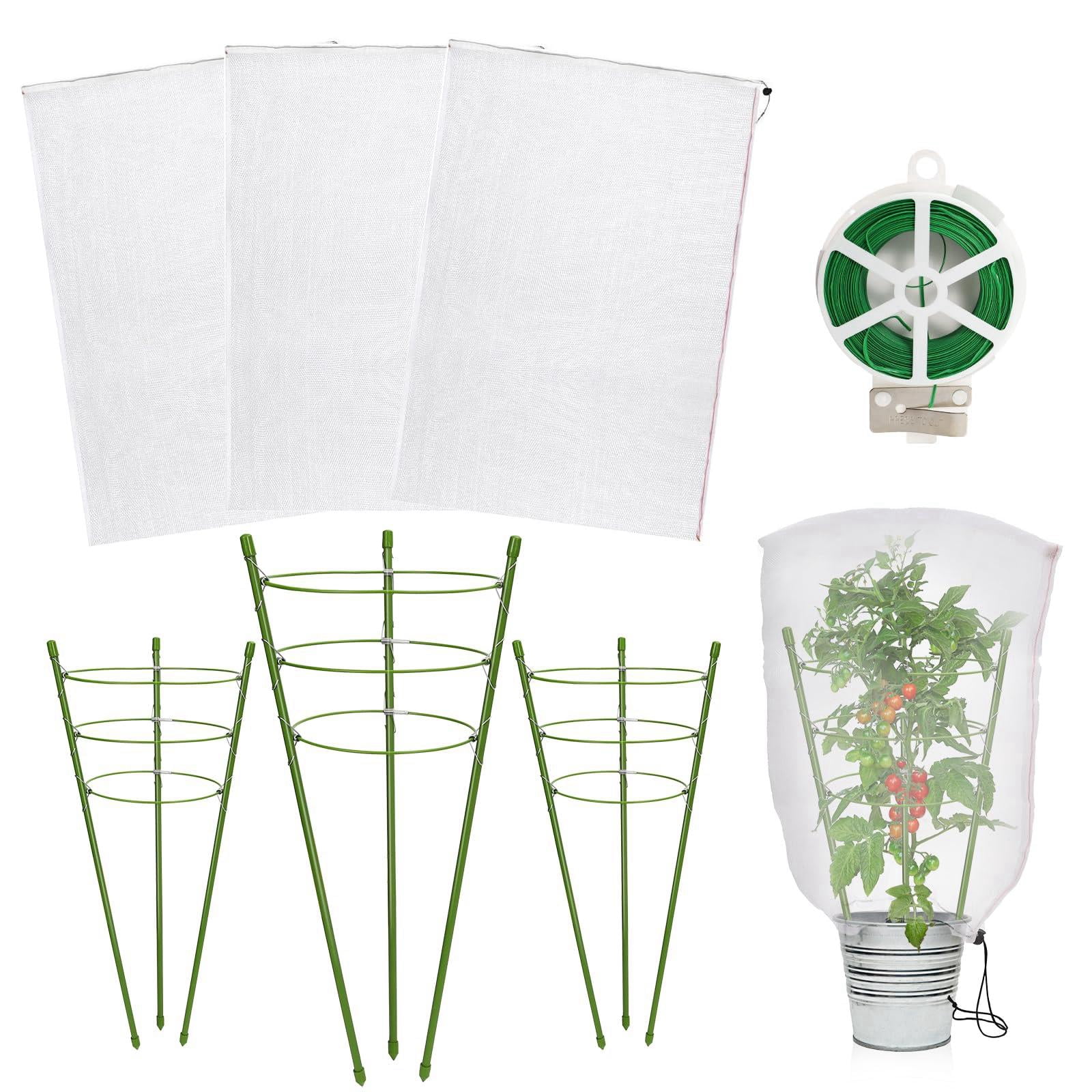 Gazechimp Tomato Cages for Garden Plant Support Stake for Cherry Flowers Balcony