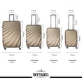 thumbnail image 3 of Set De 4 Maletas De Viaje Sky Travel Policarbonato 4 Ruedas Con Candado Beige, 3 of 8