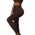 thumbnail image 4 of Yuemengxuan Women's Solid Color Trousers Drawstring Tight-fitting Seamless  Sports  Pants, 4 of 9