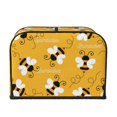 Noewx Cute Bee Butterfly Yelllow Toaster Covers 4 Slice Appliance Cover