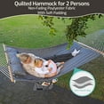 thumbnail image 2 of CHULIM Garden Hammock,2-Person Quilted Fabric Hammock,450lbs Wight Capacity,78.7in L x 55in W,Terracotta, 2 of 7