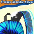 thumbnail image 2 of Blue and Black Tie Dye Pattern 17" Waterproof Oxford School Backpacks for Teens, S-Shape Padded Straps, for School, Travel, Hiking, Camping, 2 of 2
