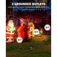thumbnail image 5 of DEWENWILS 27FT Outdoor Extension Cord for Outside Halloween Christmas Lights Decoration, Evenly 3 Outlets with Safety Cover, 16 AWG SJTW Green, 5 of 6