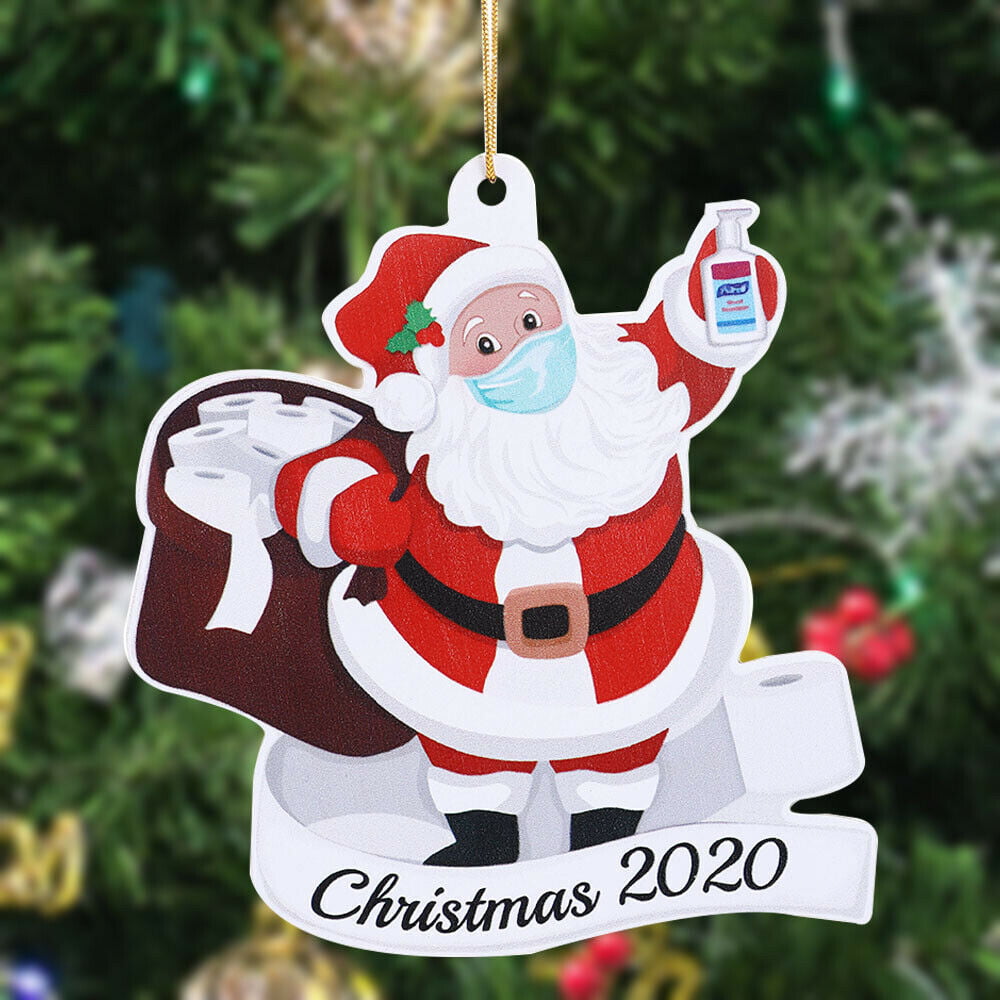 Details about   Santa Claus Ornament Christmas Tree Hanging Pendant Wearing a Mask NEW!!! 
