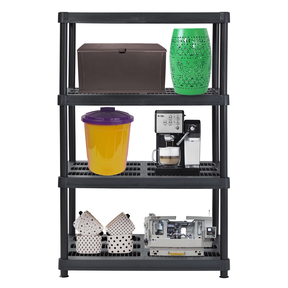 LDS Storage 36"W x 24"D x 56"H 4Shelf Resin Shelving, 600 lb Capacity