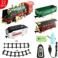 thumbnail image 1 of Remote Control Steam Train Sets with Smoke, Light, Sounds, Classic Electric Train Toys with Steam Locomotive, Freight Cars and Tracks, Powered by Rechargeable Battery, 1 of 5