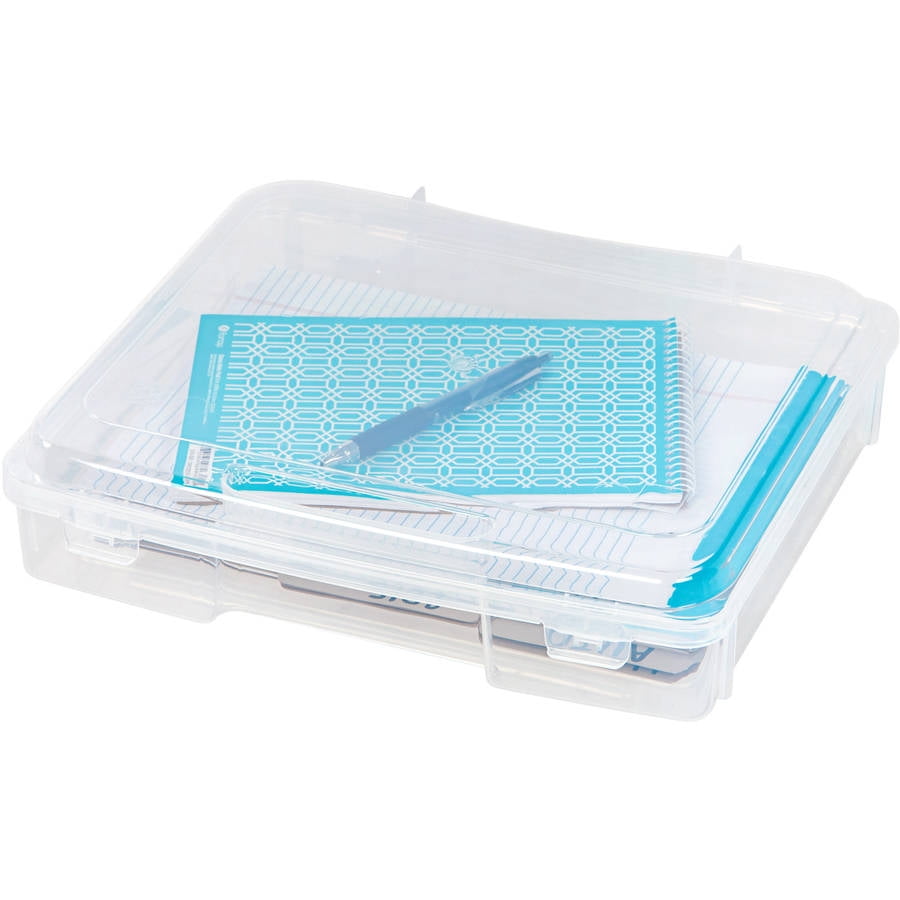 IRIS USA 8.5" x 11" Project Organizer Scrapbook Case, Clear Walmart