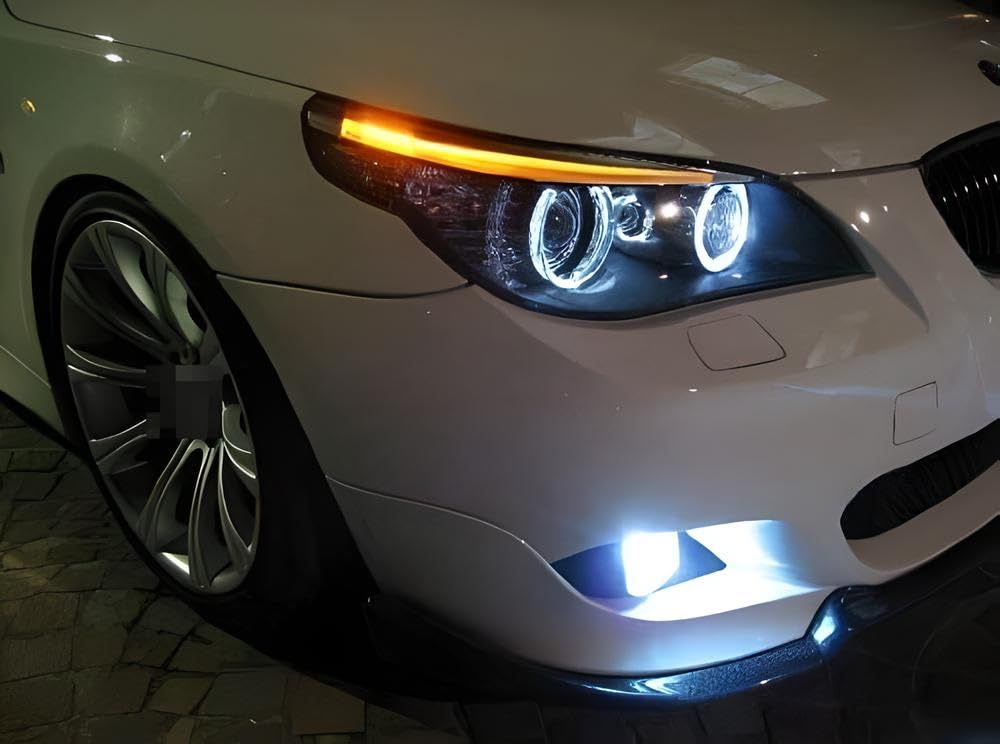 iJDMTOY White LED Angel Eye Ring Marker Bulbs Compatible With BMW 5 6 7 Series X3 X5 (E39 E53 E60 E63 E64 E65 E66 E83), 7000K White