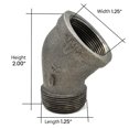 thumbnail image 6 of Thrifco 8317053 1-1/4 Inch Black 45 Black Steel Street Elbow, 6 of 6