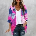 thumbnail image 2 of Womens Cardigan Sweaters Fashion Casual Overcoat Open Front Print Classic Sweater Knit Cardigan, 2 of 6