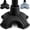 Black, variant on Cane Tip - Self Standing Quad Base Replacement for Most Walking Canes, Walking Sticks, Folding Canes or Offset Quad Pod or Tripod Canes - 4 Prong Rubber Cane Foot Pad