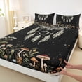 thumbnail image 3 of Manfei Retro Dreamcatcher Twin Sheet Sets,Natural Plant Mushroom Twin Fitted Sheet,Country Farmhouse Cabin Flat Sheet For Children,Breathable Home Decor,3 Pieces, 3 of 7