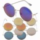 thumbnail image 1 of Round unisex sunglasses with mirrored lenses, 1 of 4