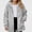 Gray, variant on Girls Hooded Jacket (5-15 Years) Fleece-lined Warm Casual Coat Polyester White Size 5T