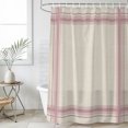 thumbnail image 4 of Rose Pink Grid Lines Bathroom Shower Curtains with 12 Hooks Polyester Waterproof Shower Curtain for Stalls and Bathtubs Boho Minimalist Stripes Texture Beige Decorative Bathroom Curtain 36x72 Inches, 4 of 9