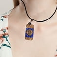 thumbnail image 4 of Collar con Colgante Rectángulo Sunnimix de Cuerda de Cuero PU para Mujeres y Hombres, 4 of 8