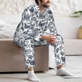 thumbnail image 7 of Sikiie Chicken And Fish Mens Pajama Set, Soft Warm Long Sleeve Sleepwear, Cozy Button-Down Pjs for Men-X-Large, 7 of 7