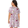 thumbnail image 6 of Lafuoo Easter Rabbit Pattern Women's Short-sleeved Nightdress, Knee-length Pullover Nightgown, Summer Home Wear-Large, 6 of 8