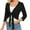 Black, variant on Odeerbi Cardigan for Women Cropped Cardigan 2025 Casual Fashion Comfortable Solid Color Three-quarter Sleeves White