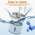 thumbnail image 4 of Qunler Cat Water Fountain, 80oz Automatic Pet Drinking Fountain with Stainless Steel Bowl, Ultra-Quiet Circulating Filter System with LED Light for Cats, 4 of 13