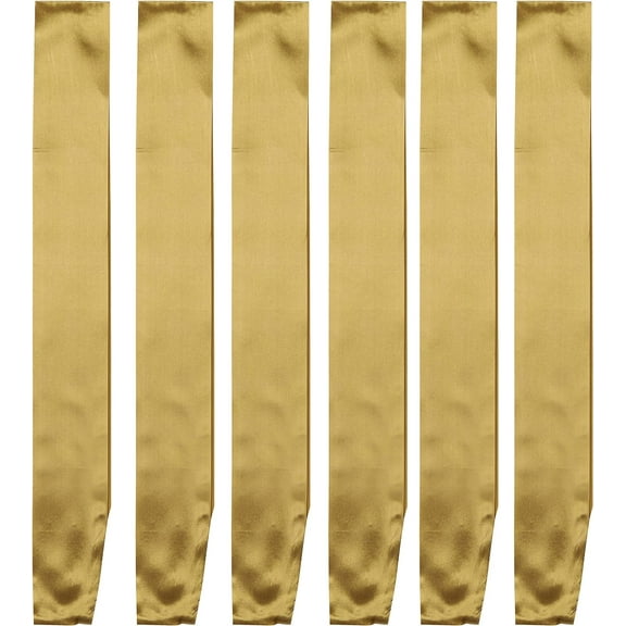 Blank Satin Sash, Princess, Beauty Queen, Homecoming, Winner, Mayor, Make Your Own Pins, Party Plain Pageant Sashes (Pack of 6 - Gold)
