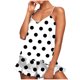 thumbnail image 2 of Conjunto de pijama de poliéster con tirantes finos y estampado de moda para mujer, 2 of 8