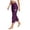 Dark Purple, variant on NinXxx Women's Plus Size Pleated Waist Wide Leg Cropped Yoga Pants Dark Purple XXL
