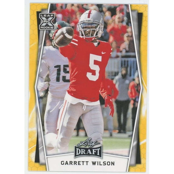 NFL 2022 Draft Football Gold Garrett Wilson B6 (Rookie)