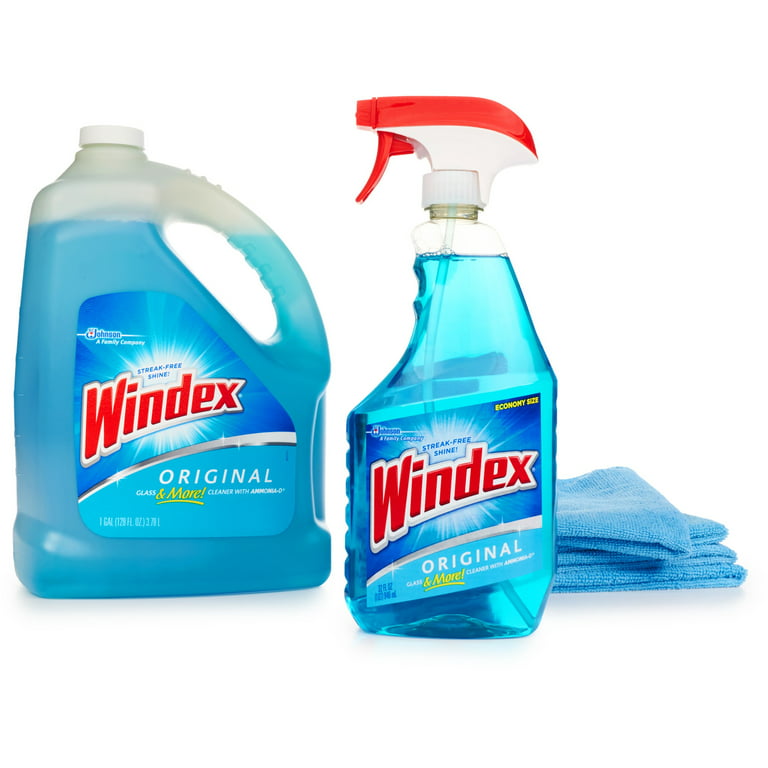 Windex Original Glass Cleaner, 32 fl oz & 169 fl oz Refill