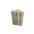 thumbnail image 2 of Maklaine Transitional Tan Finish Faux Travertine Short Side Table, 2 of 7