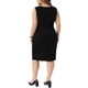 thumbnail image 3 of Vestido Bodycon de Talla Grande para Mujer Agnes Orinda con Ruched Escote en V Sin Mangas para Oficina Fiesta Cóctel Vestidos Lápiz 1X Negro, 3 of 5