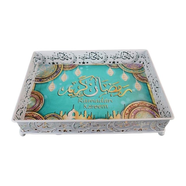 3m Bandeja de almacenamiento Eid Mubarak, placa organizadora, contenedor multiusos