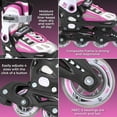 thumbnail image 4 of 5th Element Kids Adjustable Inline Skates for Boys and Girls with Ankle Support Roller Skates-Includes Skate Bag, 4 of 15